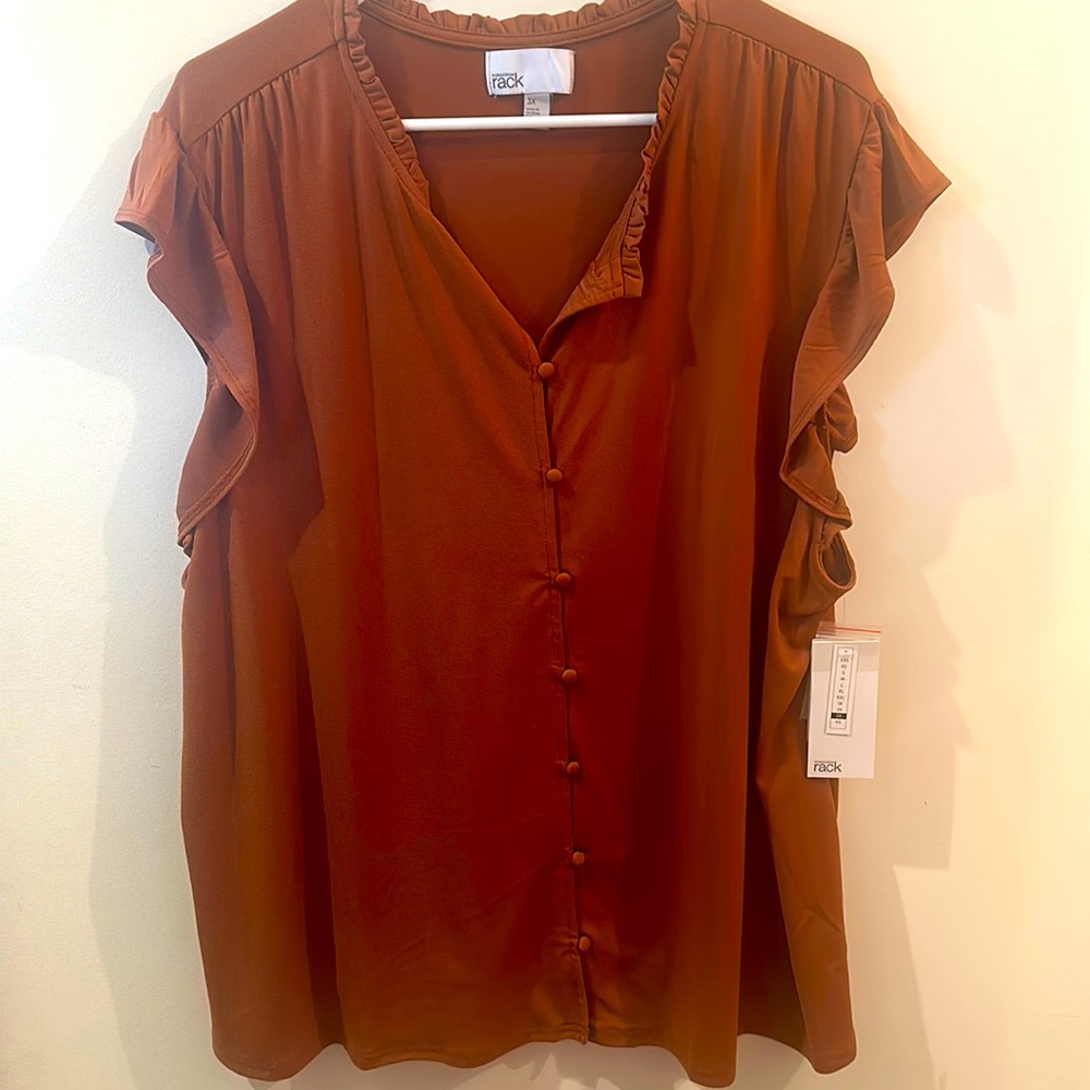Nordstrom Rack rust blouse- 3X and new